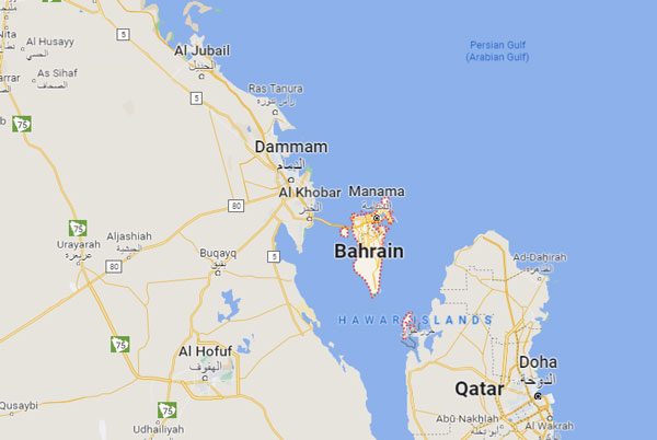 Bahrain on Map