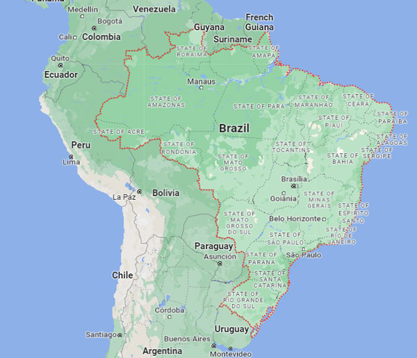 Brazil on Map