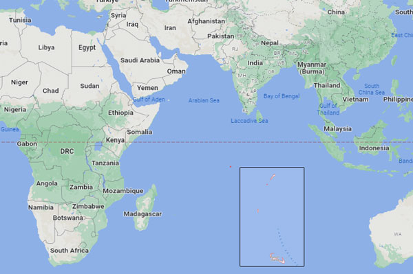 British Indian Ocean Territory on Map