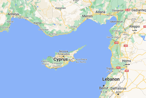 Cyprus on Map