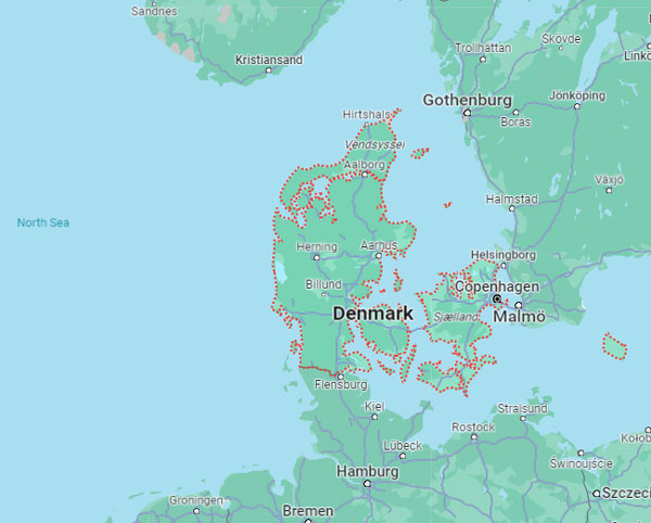 Denmark on Map