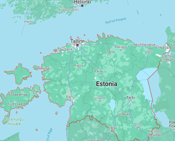 Estonia on Map