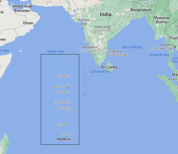 Maldives on Map