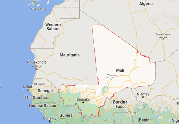 Mali on Map