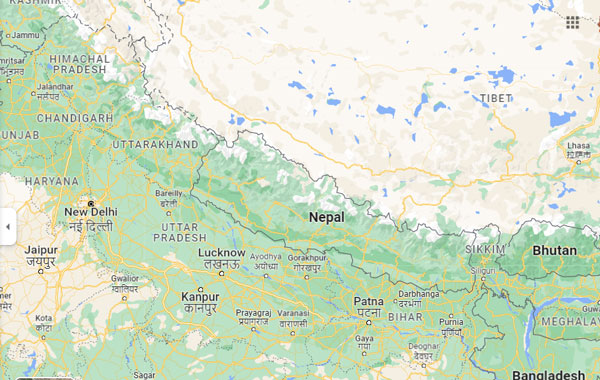 Nepal on Map
