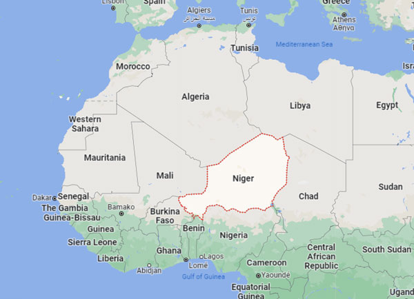 Niger on Map