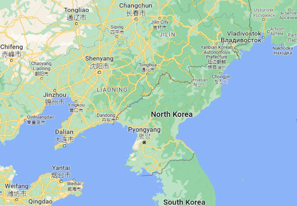 North Korea on Map