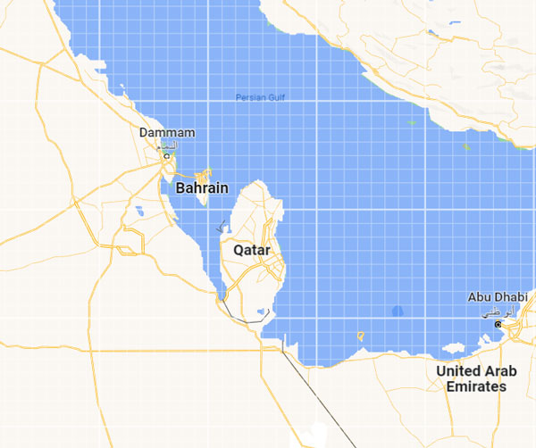 Qatar on Map