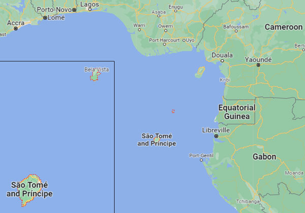 Sao Tome and Principe on Map