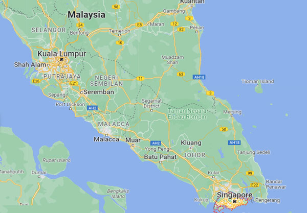 Singapore on Map