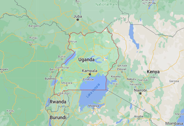 Uganda on Map