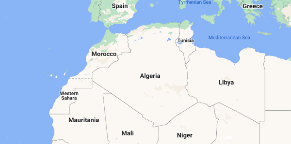 Map of Algeria