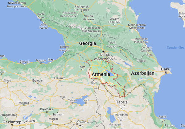 Armenia on Map