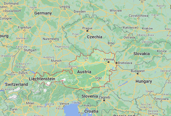 Austria on Map
