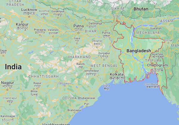 Bangladesh on Map