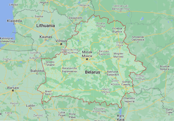 Belarus on Map