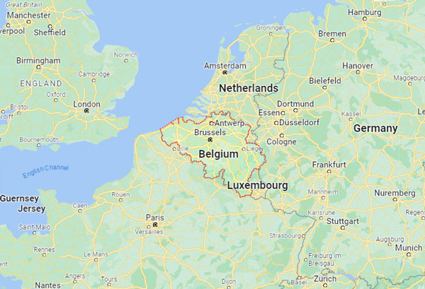 Belgium on Map
