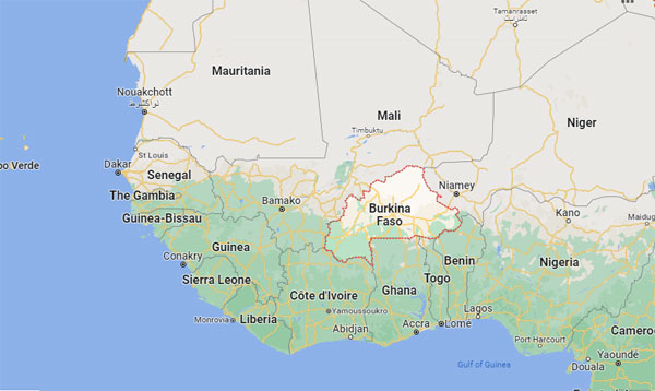 Burkina Faso on Map