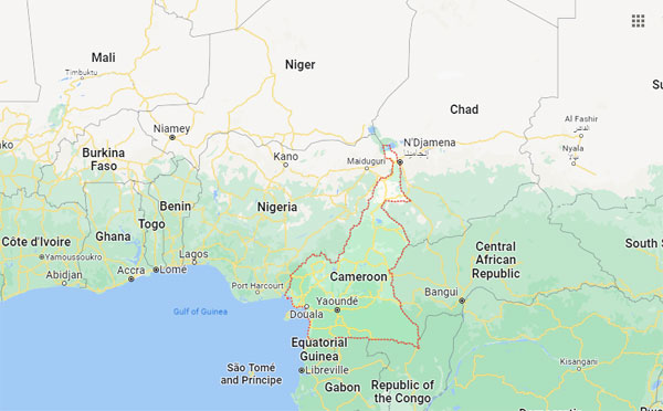 Cameroon on Map