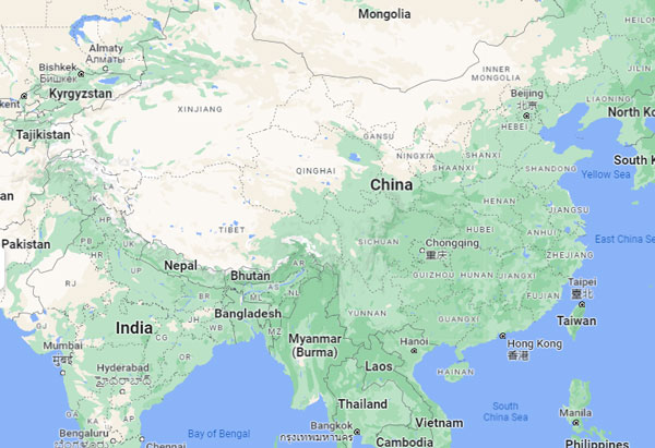 China on Map