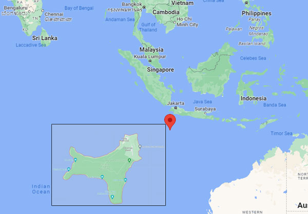 Christmas Island on Map