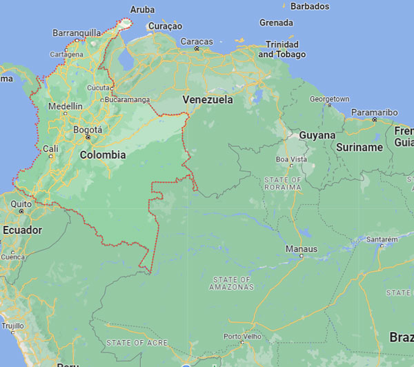 Colombia on Map