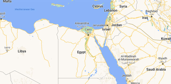Egypt on Map