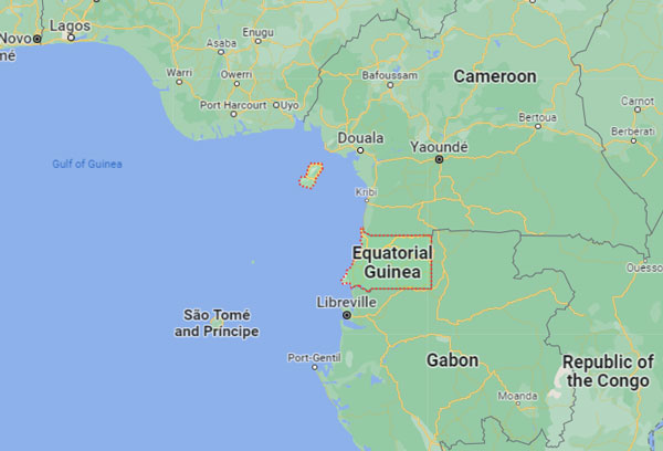 Equatorial Guinea on Map