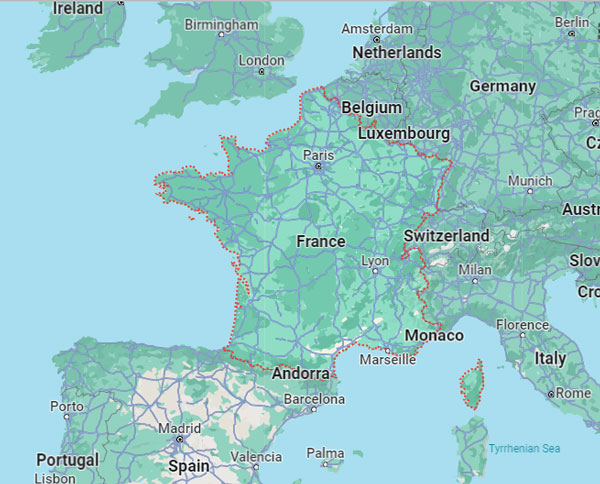 France on Map