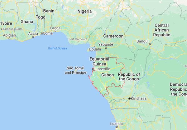 Gabon on Map