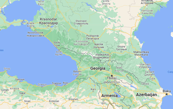 Georgia on Map