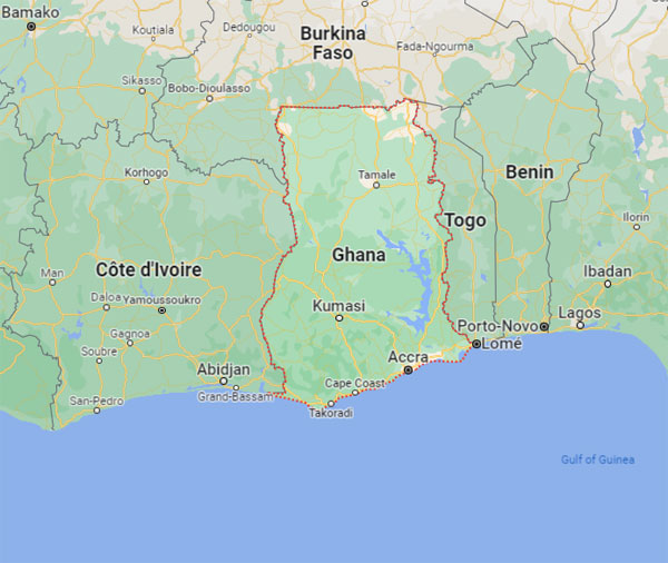 Ghana on Map