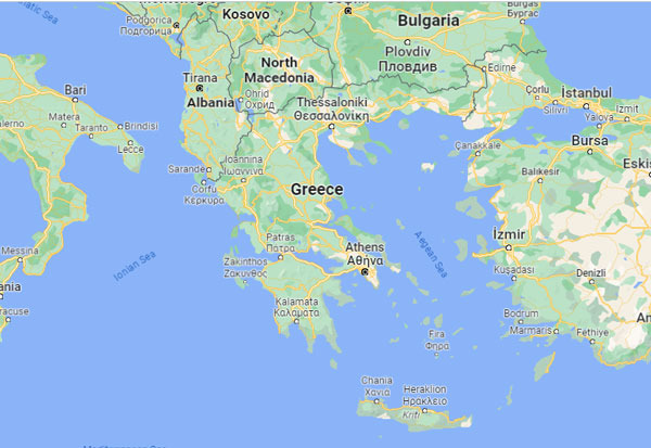 Greece on Map