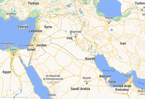 Iraq on Map