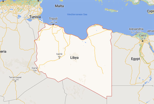 Libya on Map