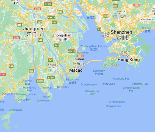 Macao on Map