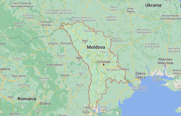 Moldova on Map