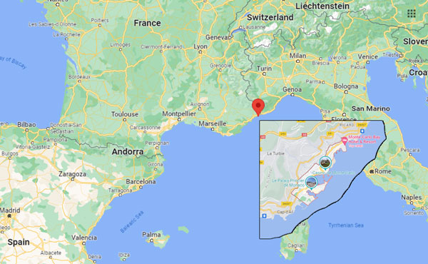 Monaco on Map