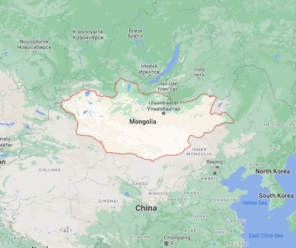 Mongolia on Map