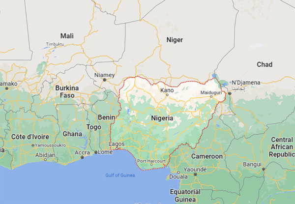 Nigeria on Map