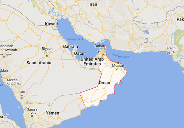 Oman on Map