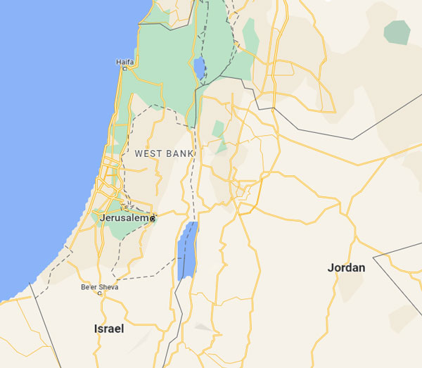 Palestine on Map