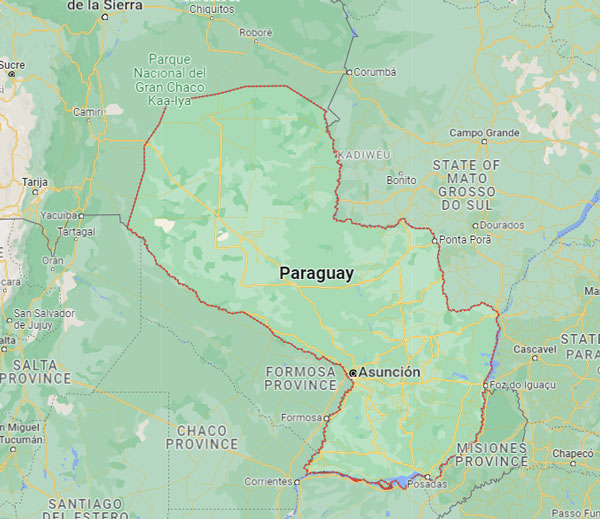 Paraguay on Map