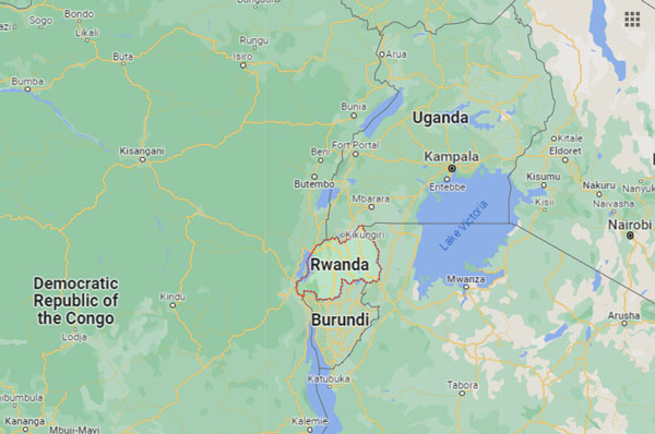 Rwanda on Map