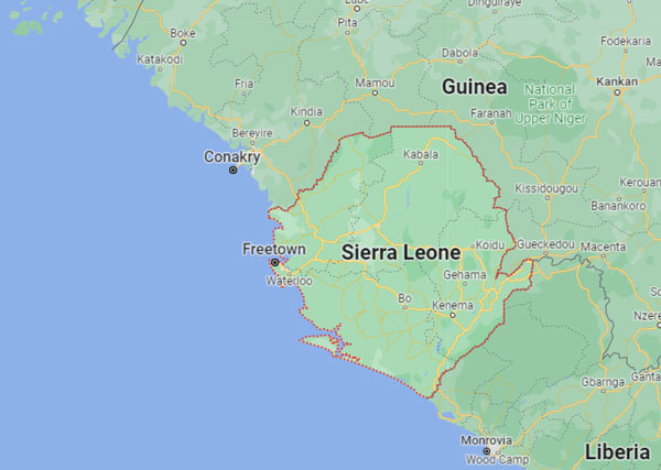 Sierra Leone on Map