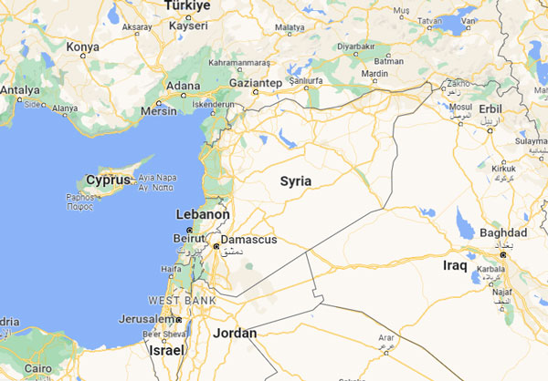 Syria on Map