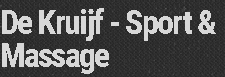лого - De Kruijf - Sport & Massage