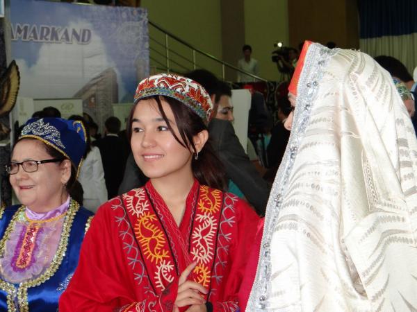 Uzbek Girl in Traditional Clothes