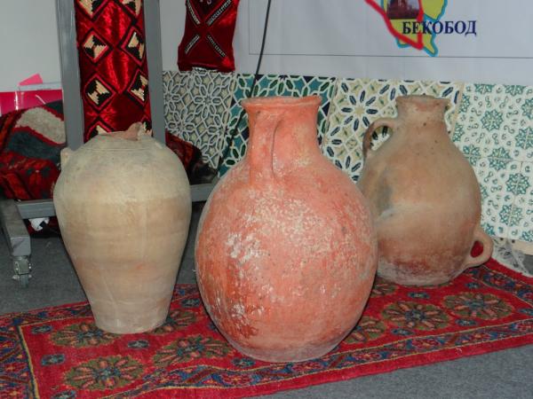 Pieces of ancient ceramics or replicas