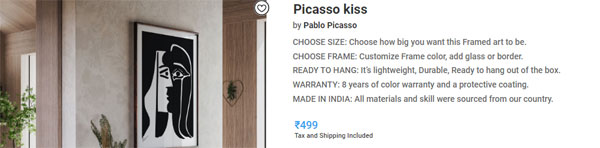Abstract Wall Art  - Picasso Kiss